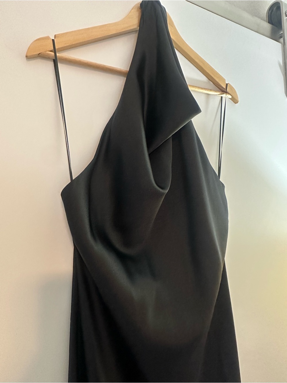 Zara Black Halter Draped Mini Dress